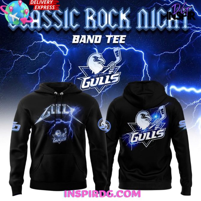 San Diego Gulls Classic Rock Night 2025 All Over Print Hoodie