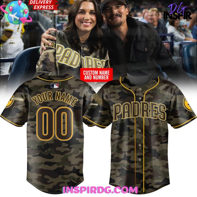San Diego Padres Camo 2024 Custom Baseball Jersey