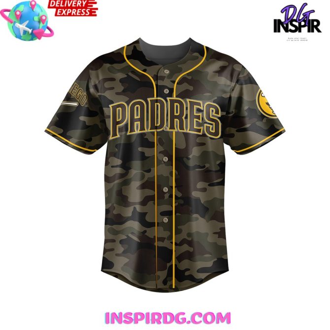San Diego Padres Camo 2024 Custom Baseball Jersey - Image 2