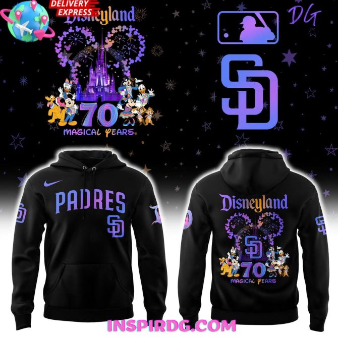 San Diego Padres Disneyland 70Th Magical Years Special All Over Print Hoodie
