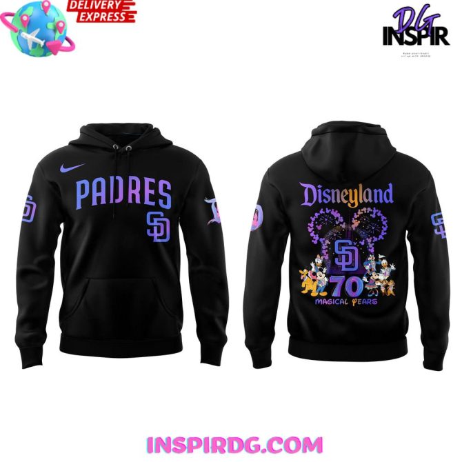San Diego Padres Disneyland 70Th Magical Years Special All Over Print Hoodie - Image 2