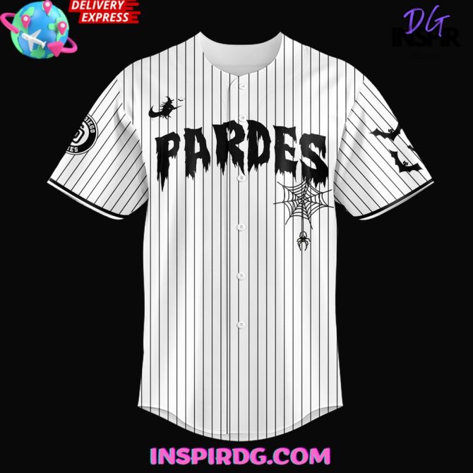 San Diego Padres Happy Halloween 2024 Custom Baseball Jersey - Image 2