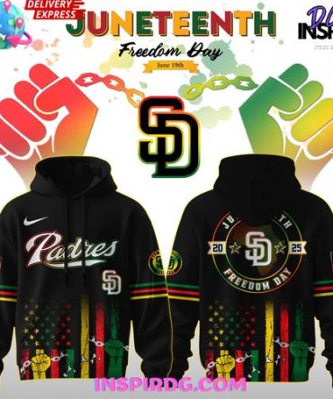 San Diego Padres Juneteenth Day 2025 Special All Over Print Hoodie