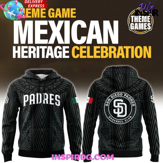 San Diego Padres Mexican Heritage Celebration 2025 All Over Print Hoodie