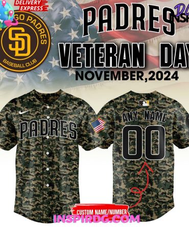 San Diego Padres Veterans Day 2024 Baseball Jersey