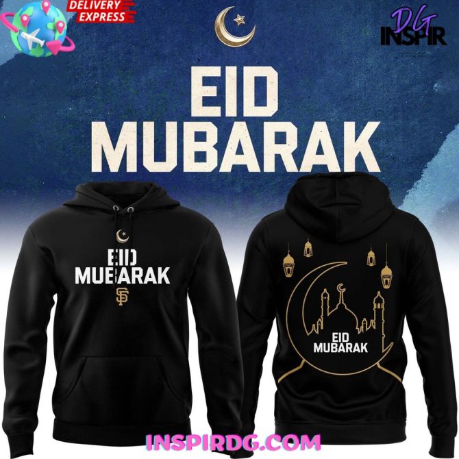 San Francisco Giants Eid Mubarak Special Black All Over Print Hoodie