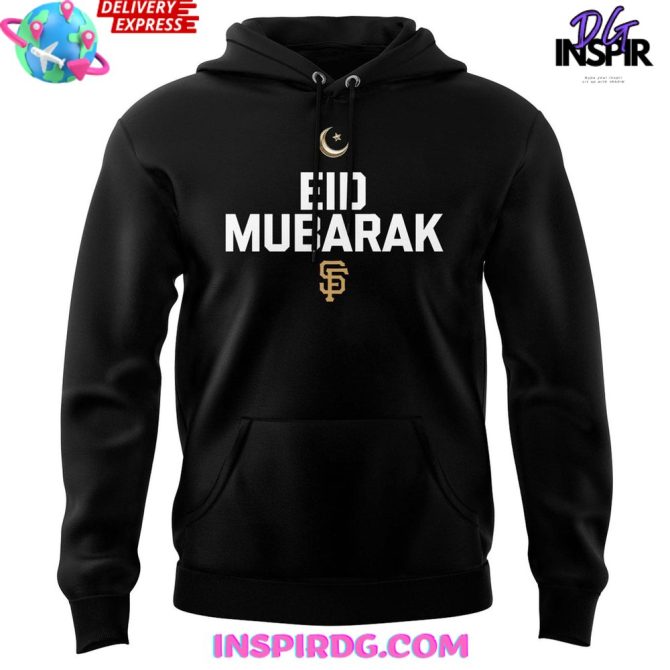 San Francisco Giants Eid Mubarak Special Black All Over Print Hoodie - Image 2