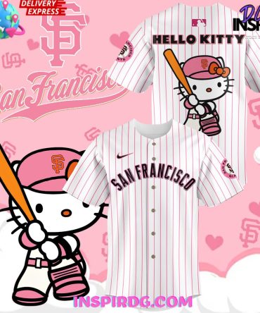 San Francisco Giants X Hello Kitty Night 2024 Stripe Baseball Jersey