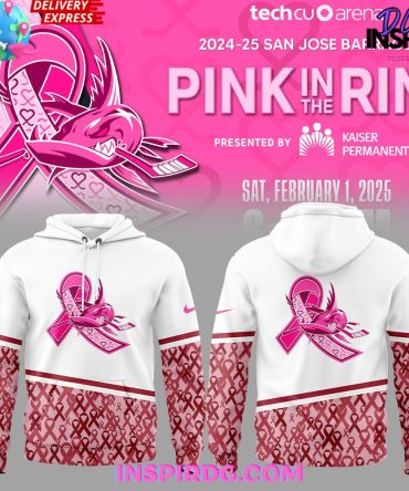 San Jose Barracuda Pink In The Rink 2024-25 Hoodie