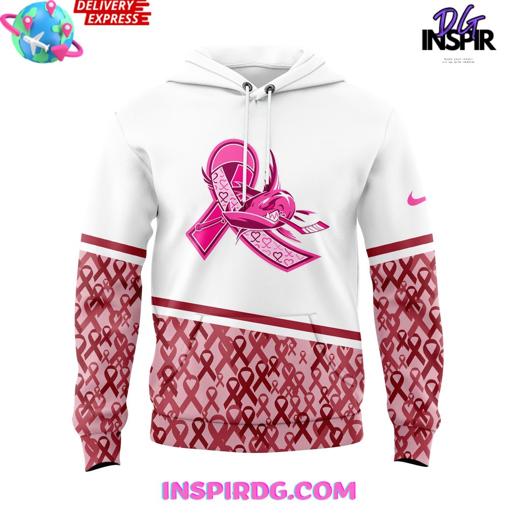 San Jose Barracuda Pink In The Rink 2024-25 Hoodie - Image 2