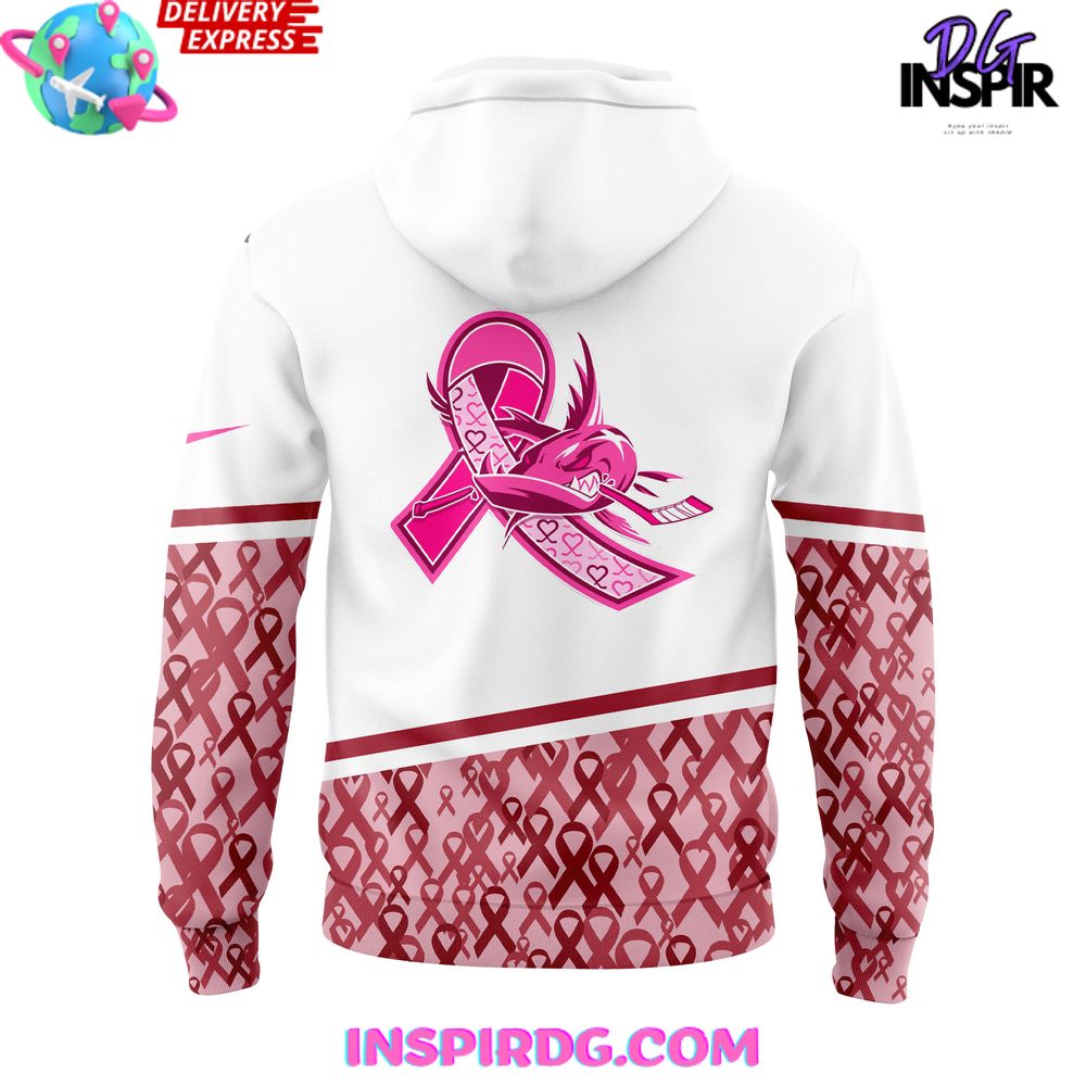 San Jose Barracuda Pink In The Rink 2024-25 Hoodie - Image 3