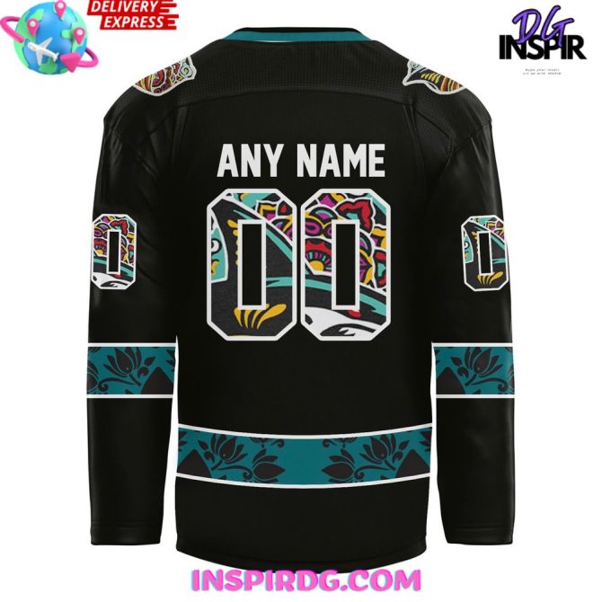 San Jose Sharks 2025 South Asian Heritage Special Hockey Jersey - Image 3