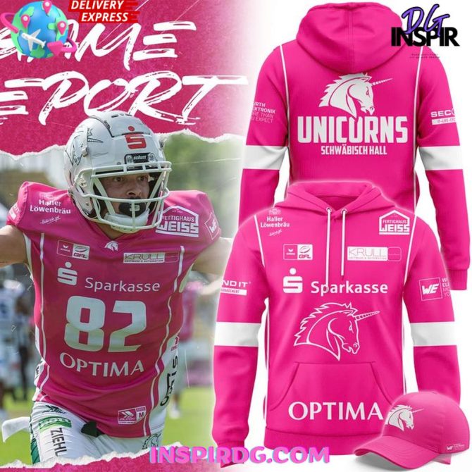 Schwäbisch Hall Unicorns Pink Bowl 2025 All Over Print Hoodie