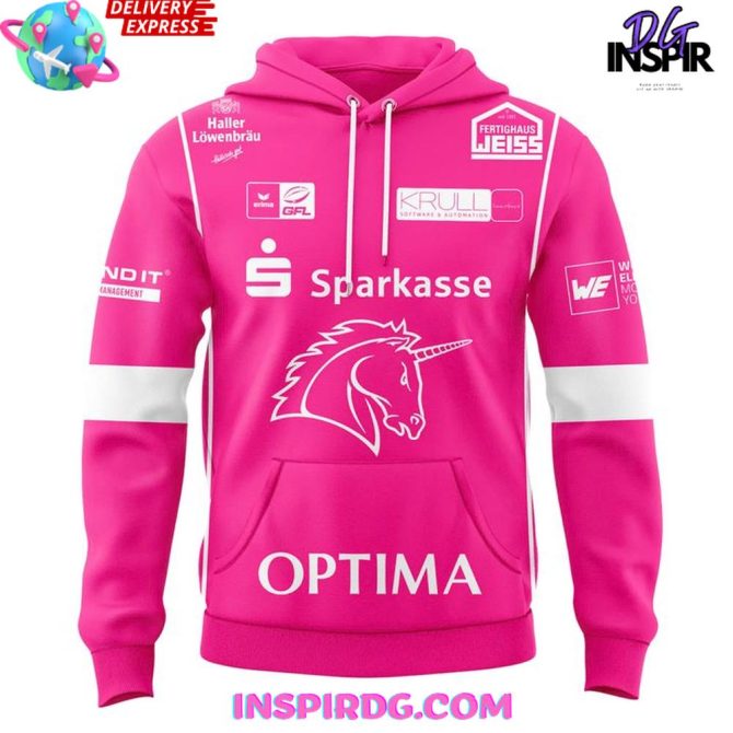 Schwäbisch Hall Unicorns Pink Bowl 2025 All Over Print Hoodie - Image 2