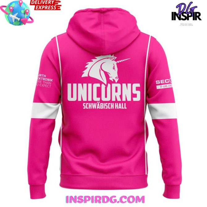 Schwäbisch Hall Unicorns Pink Bowl 2025 All Over Print Hoodie - Image 3