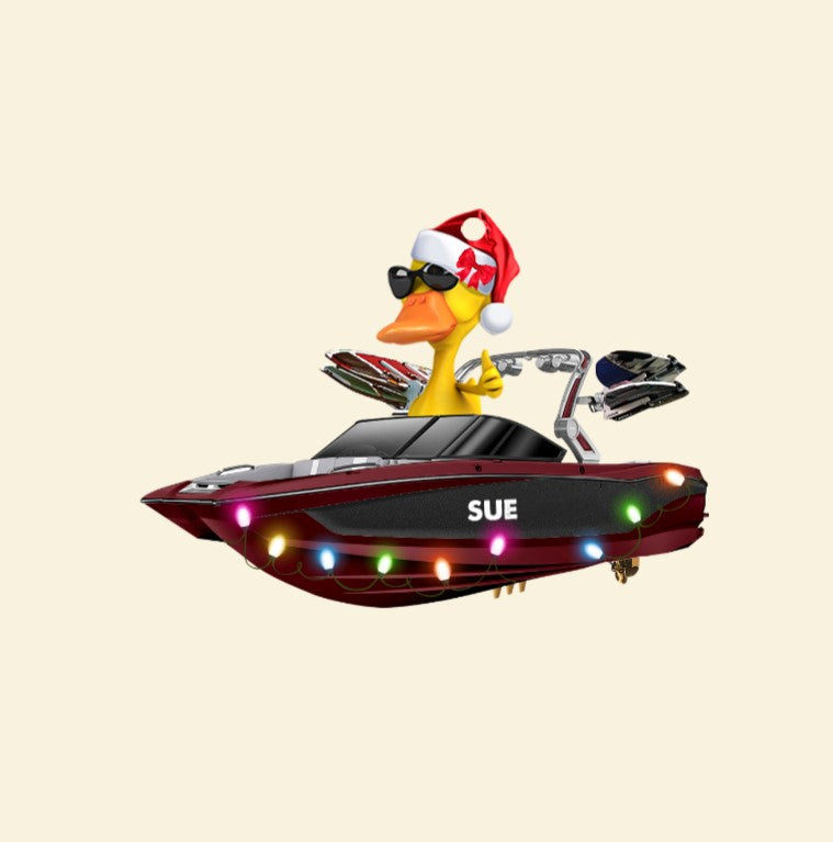 Wakeboarding Ducks - Personalized Christmas Ornament - Gifts For Wakeboarder - Image 3