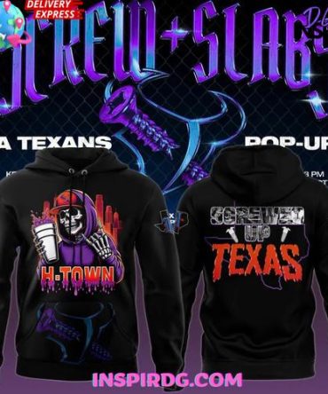 Screw + Slabs H-Town Texans Pop-Up Special All Over Print Hoodie