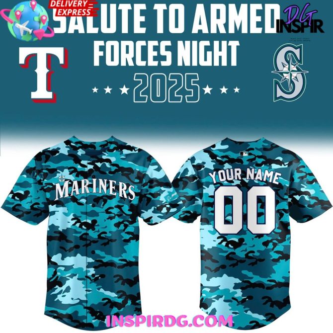 Seattle Mariners Salute To Armed Forces Night 2025 Baseball Jersey