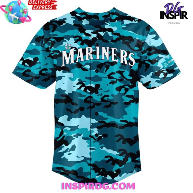 Seattle Mariners Salute To Armed Forces Night 2025 Baseball Jersey - Image 2