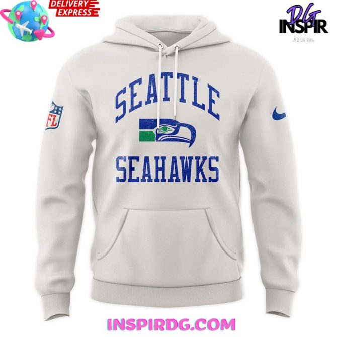Seattle Seahawks Logo Crewneck All Over Print Hoodie - Image 2