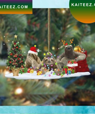 Sloth Family Of 3 Ornament Unique Christmas Ornaments Gifts For Sloth Lovers Christmas Ornament