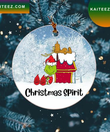 Snoopy Green Merry Grinchmas Christmas Tree Christmas Grinch Decorations Outdoor Ornament