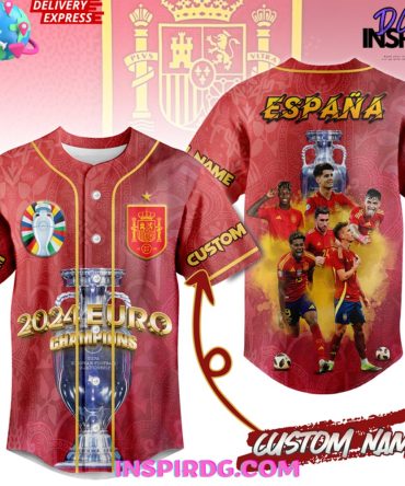 Spain Uefa Euro 2024 Champions Baseball Jersey