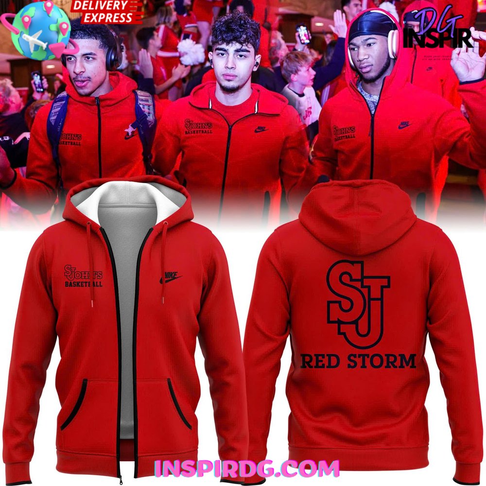 St. John’S Red Storm Basketball 2025 Nike All Over Print Hoodie, 3D Hoodie - Image 4