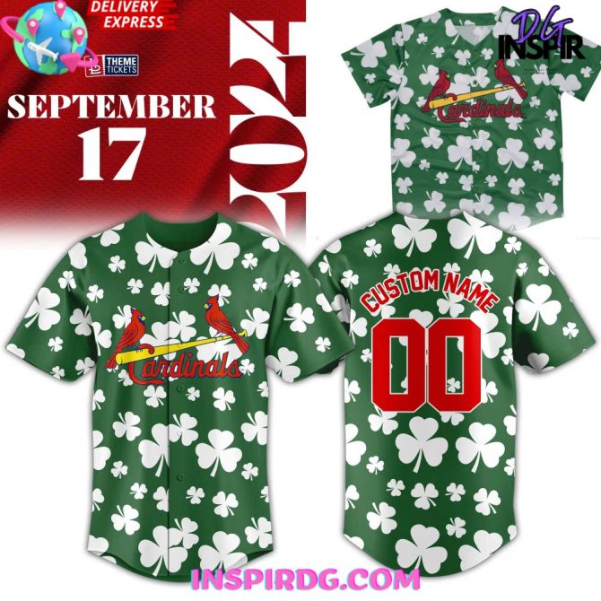 St. Louis Cardinals Halfway To St. Patrick'S Baseball Jersey