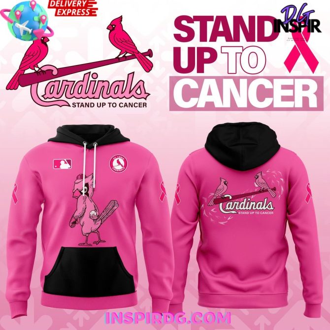 St. Louis Cardinals Stand Up To Cancer Special All Over Print Hoodie