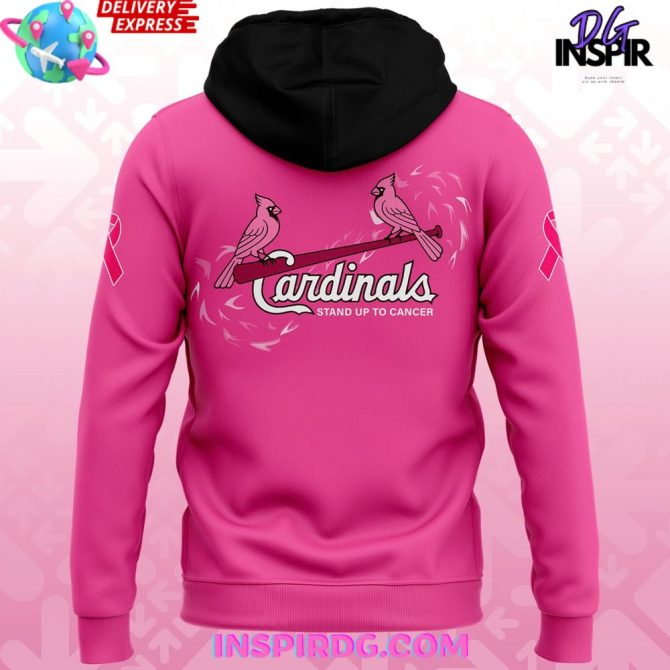 St. Louis Cardinals Stand Up To Cancer Special All Over Print Hoodie - Image 3