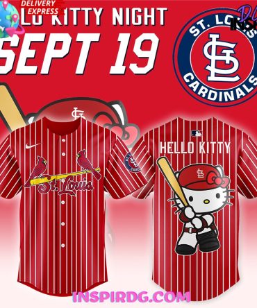 St. Louis Cardinals X Hello Kitty Night 2024 Red Baseball Jersey