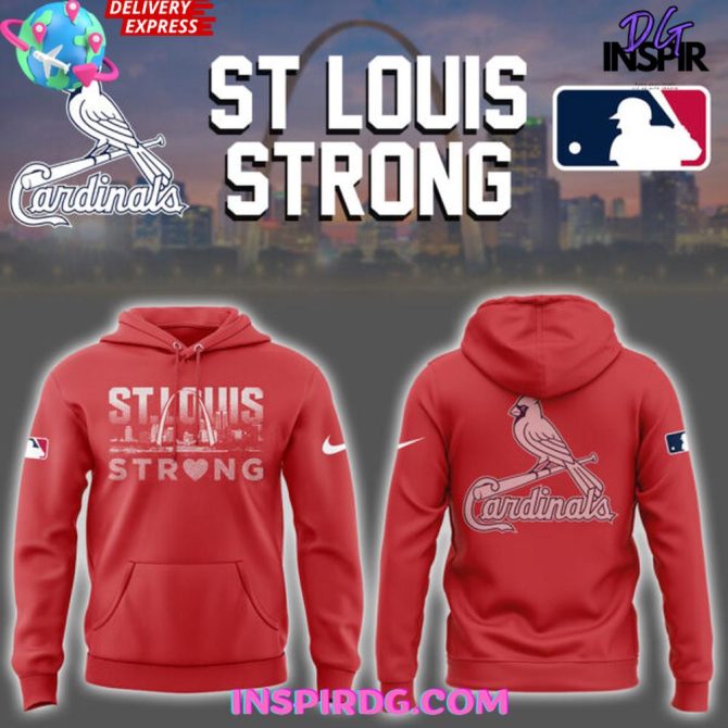 St. Louis Strong X Cardinals City Red Nike All Over Print Hoodie