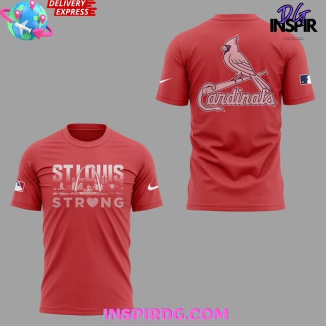 St. Louis Strong X Cardinals City Red Nike T-Shirt - Image 2