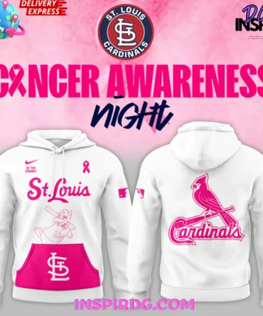 St. Louis Cardinals X Cancer Awareness Night 2025 All Over Print Hoodie