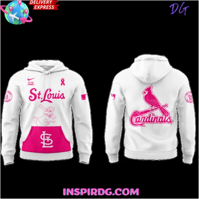 St. Louis Cardinals X Cancer Awareness Night 2025 All Over Print Hoodie - Image 2