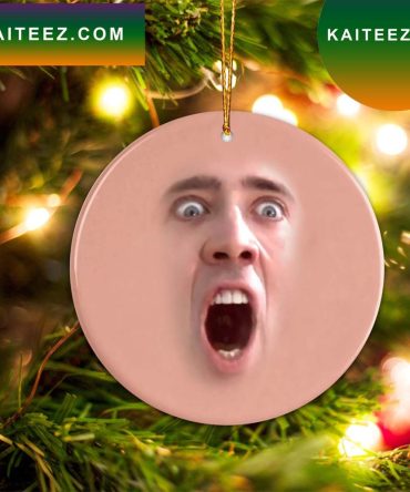 St. Nicolas Cage Face Off Christmas Funny Ornaments