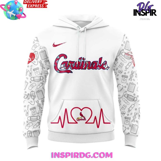 St.Louis Cardinals Nurses Appreciation 2025 All Over Print Hoodie - Image 2