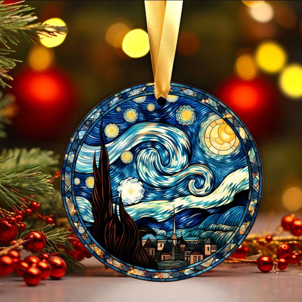 Starry Night X Ceramic Ceramic Christmas Ornament Perfect Gift For Holiday - Image 3