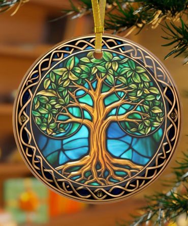 Ceramic Tree Of Life Christmas Ceramic Ornament Perfect Gift For Holiday