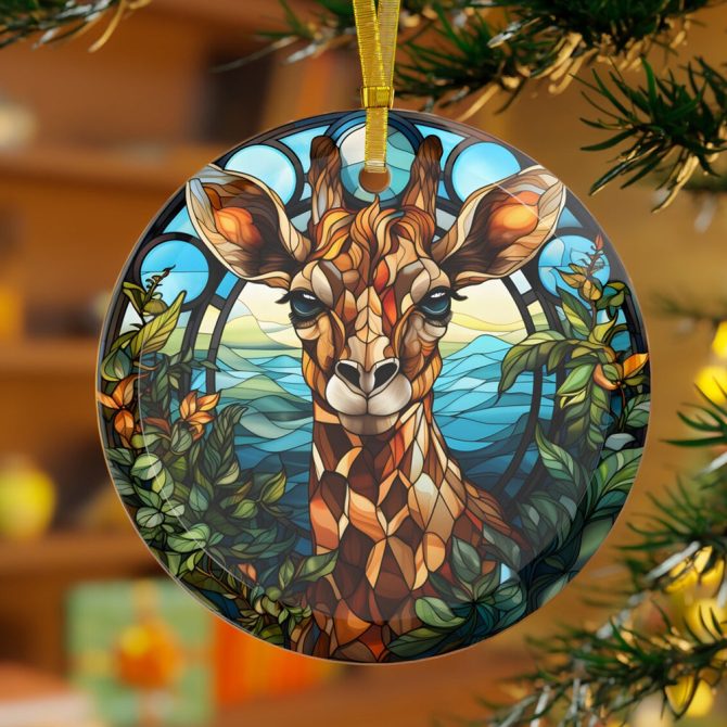 Ceramic Giraffe Ceramic Christmas Ornament Perfect Gift For Holiday - Image 2