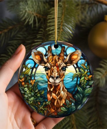 Ceramic Giraffe Ceramic Christmas Ornament Perfect Gift For Holiday