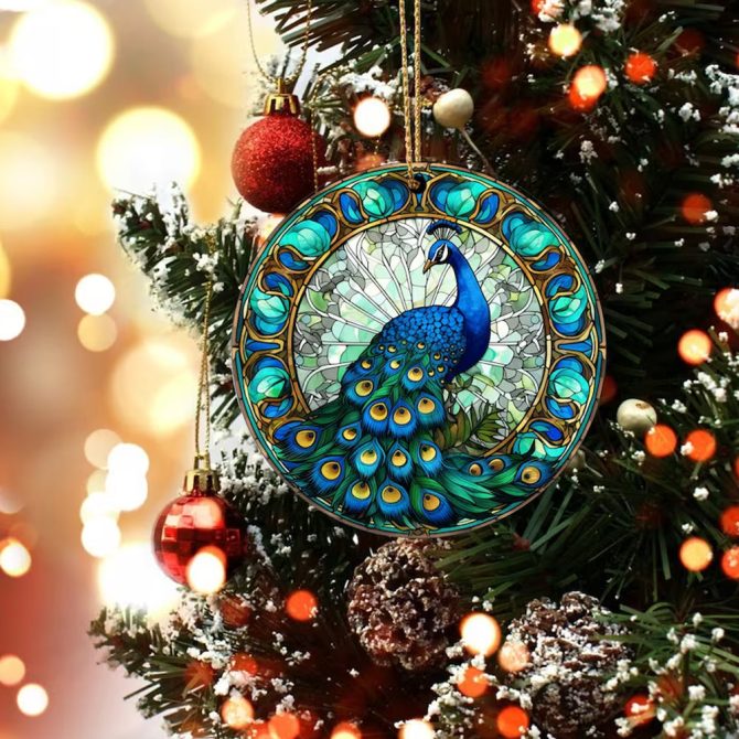 Ceramic Peacock Ceramic Christmas Ornament Perfect Gift For Holiday - Image 3