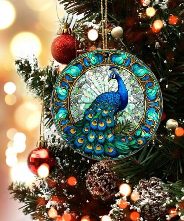 Ceramic Peacock Ceramic Christmas Ornament Perfect Gift For Holiday
