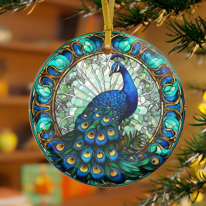 Ceramic Peacock Ceramic Christmas Ornament Perfect Gift For Holiday - Image 2