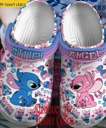 Stitch And Angel Ohana Means Family Crocs Style - Discover Comfort And Style Clog Shoes For Family