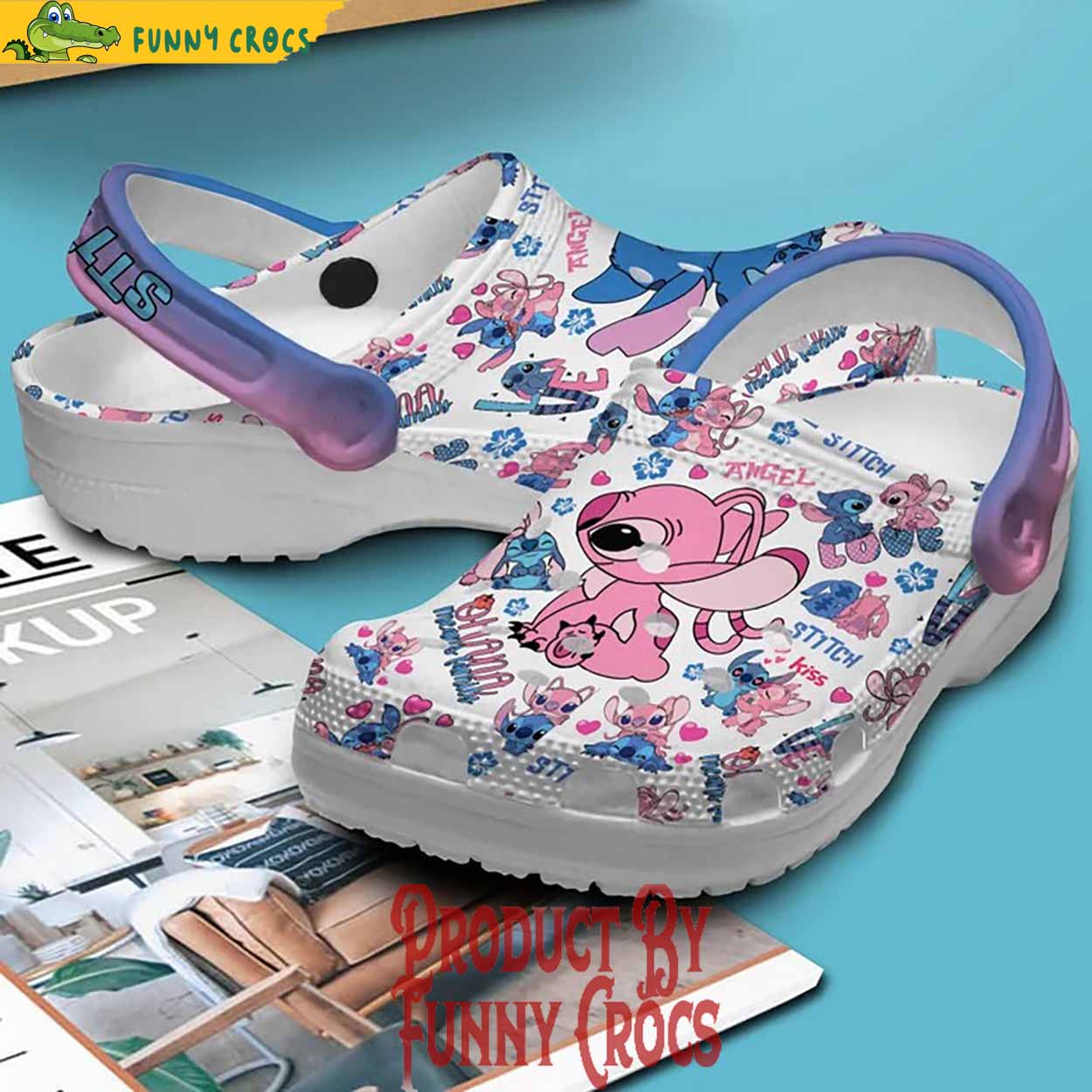 Stitch And Angel Ohana Means Family Crocs Style - Discover Comfort And Style Clog Shoes For Family - Image 2