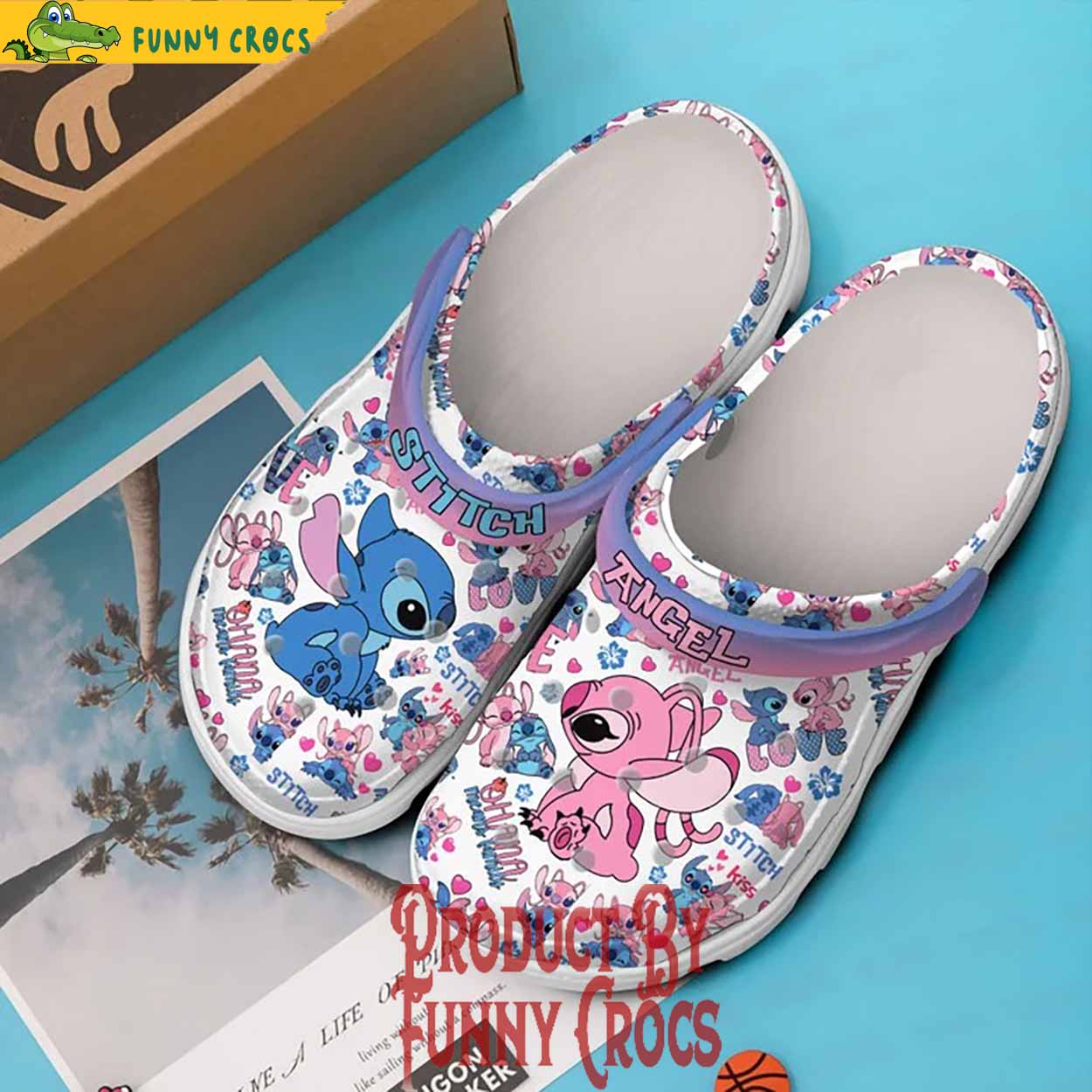 Stitch And Angel Ohana Means Family Crocs Style - Discover Comfort And Style Clog Shoes For Family - Image 3