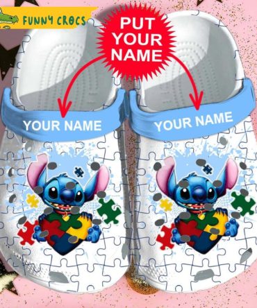 Stitch Autism Awareness Disney Adults Crocs Clog Shoes - Discover Comfort And Style Clog Shoes For Family