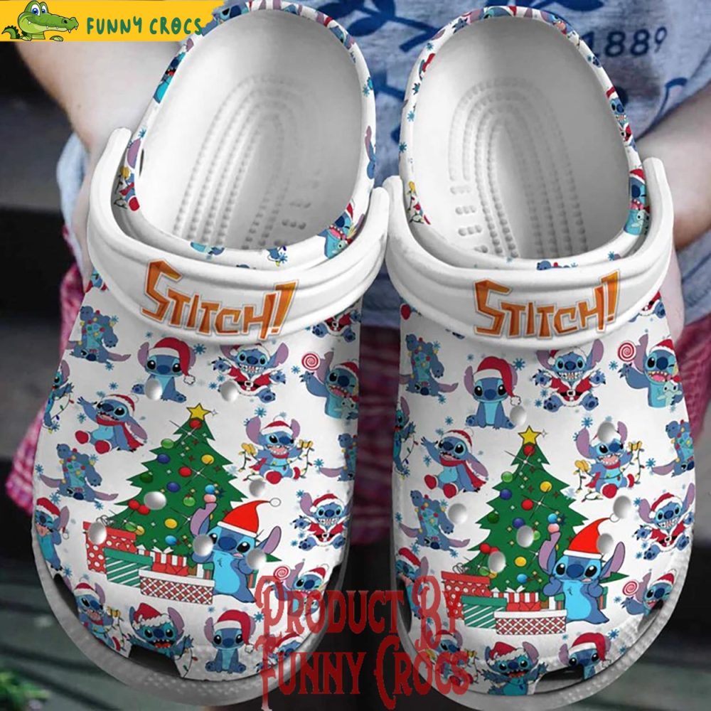 Stitch Christmas Tree Crocs Shoes - Discover Comfort And Style Clog Shoes For Family
